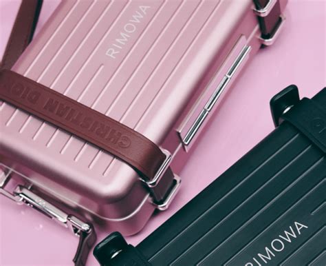 DIOR and RIMOWA capsule luggage collection.